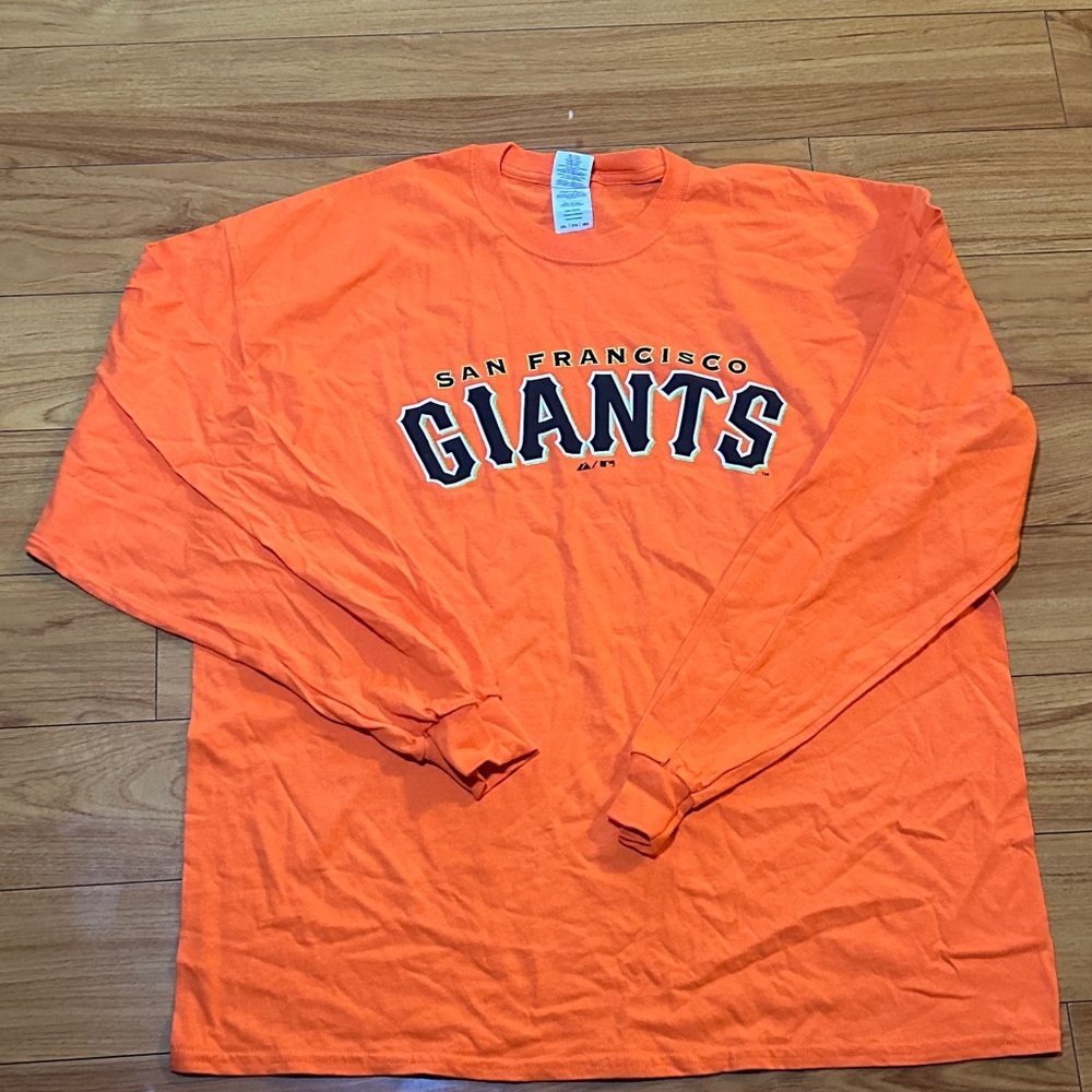 Majestic Orange San Francisco Giants Long Sleeve Tee